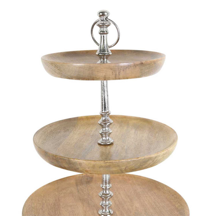 Wooden cake stand with 3 shelves
