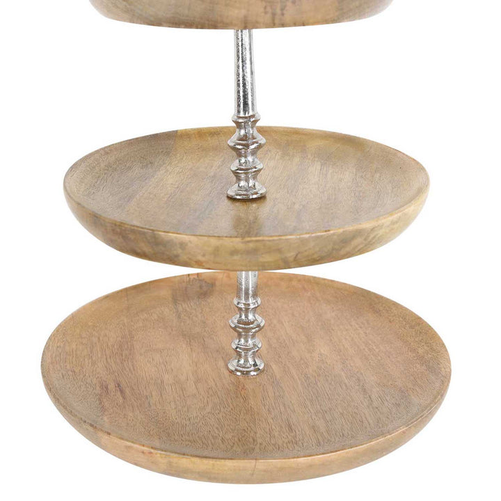 Wooden cake stand with 3 shelves