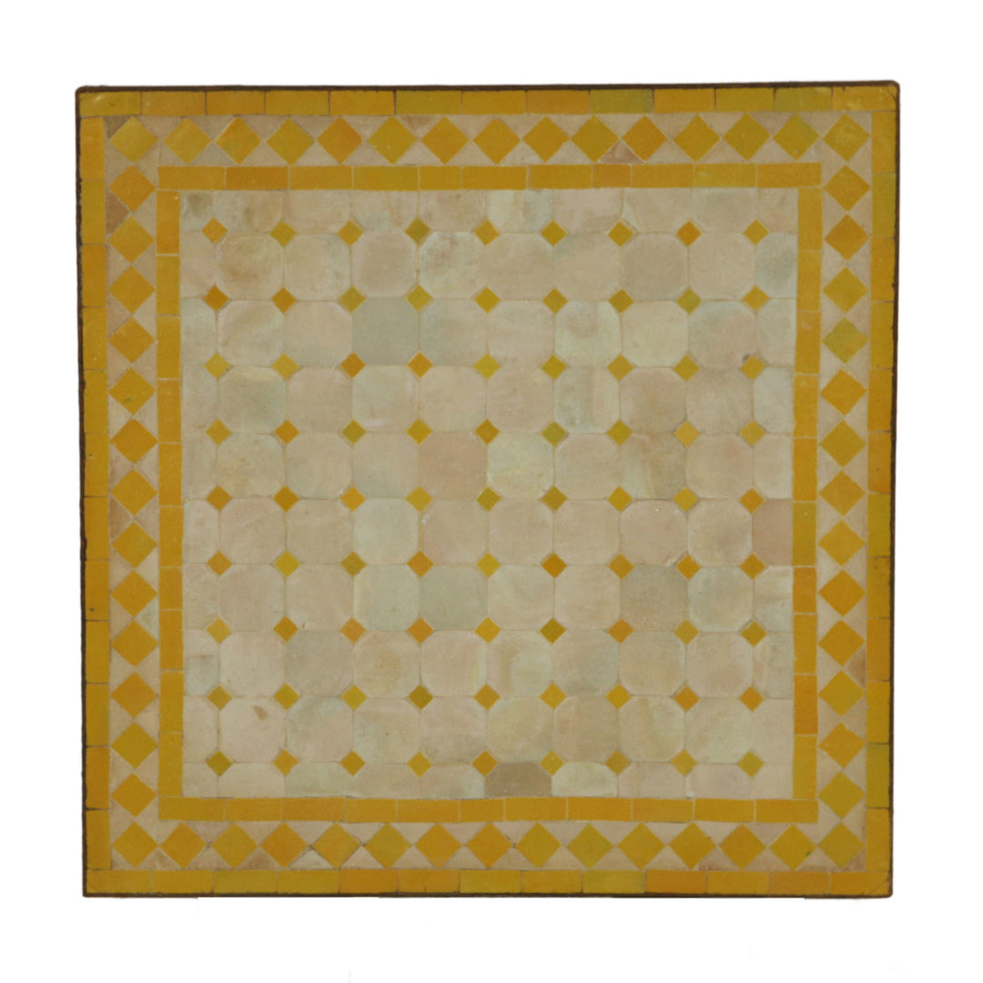 Mosaiktisch 60x60 Gelb-Raute