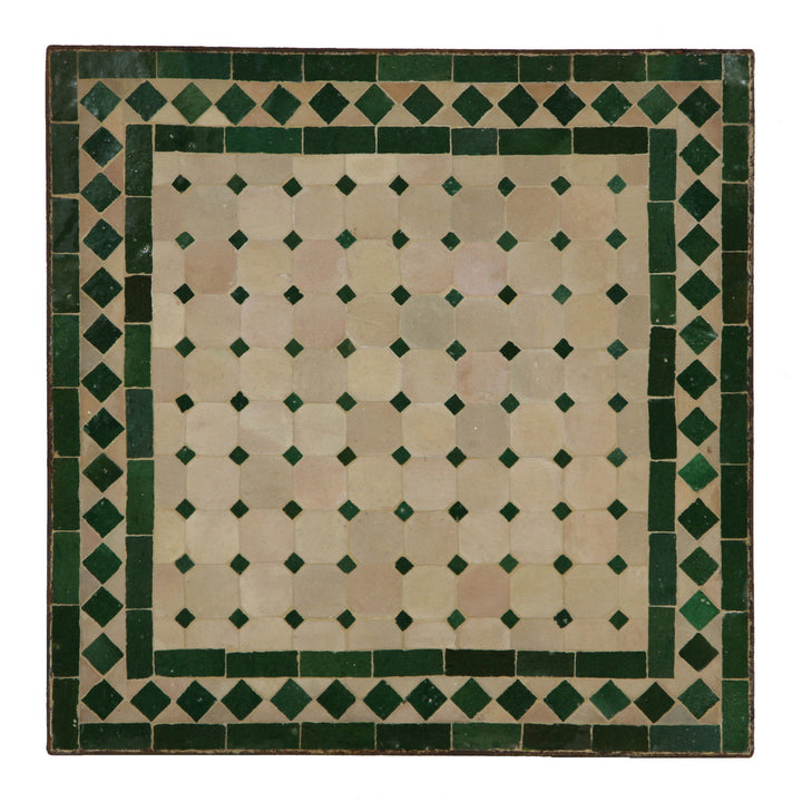 Mosaiktisch 60x60 Grün-Raute