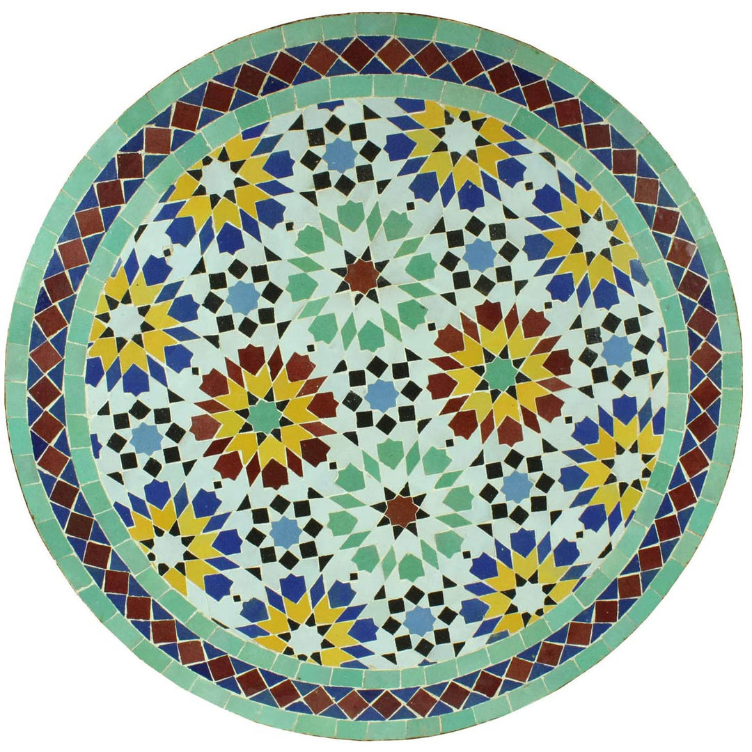 Mosaiktisch aus Marokko - Rund -M60-6