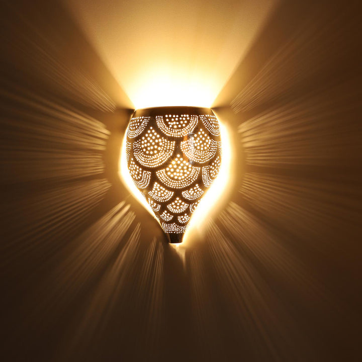 Marokkaanse zilveren wandlamp Nadim