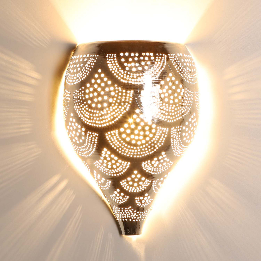 Marokkanische Silber Wandlampe Nadim