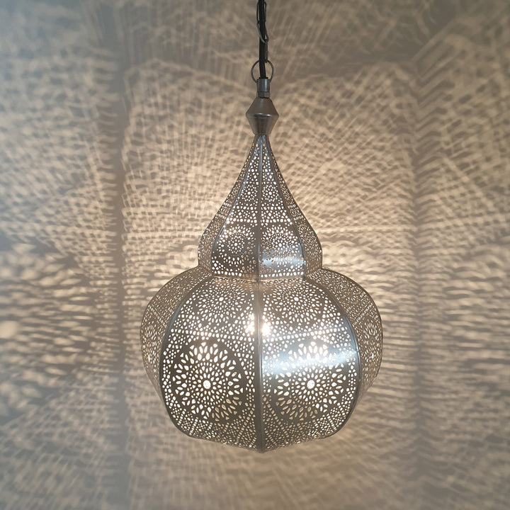 Orientalische Lampe Layoune Silber