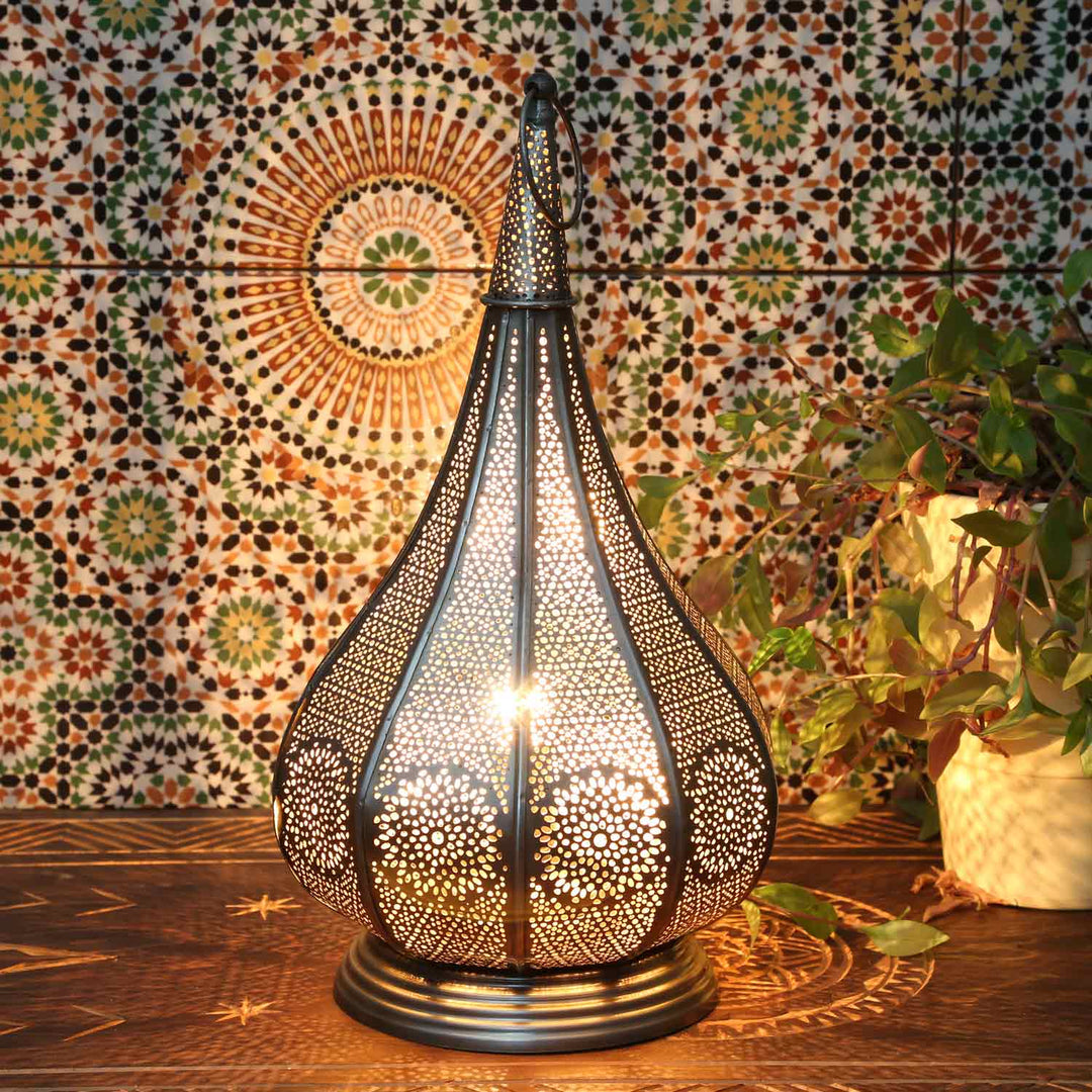 Orientalische Lampe Monza Silber