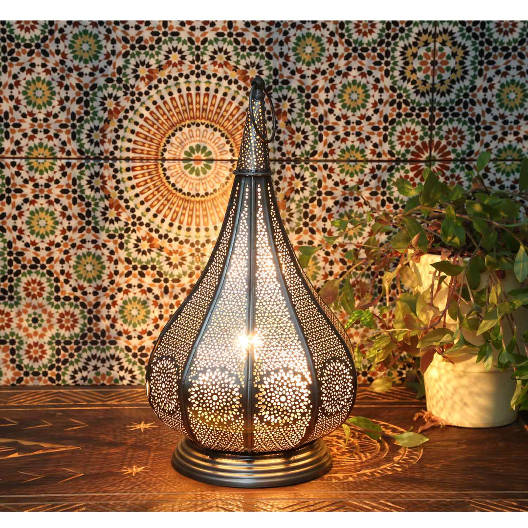 Orientalische Lampe Monza Silber