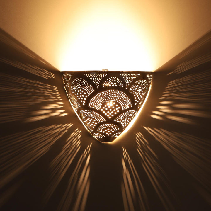 Marokkaanse zilveren wandlamp Kenan