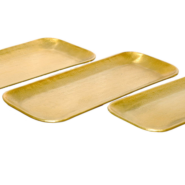 Oriental tray Valomi set of 3 gold