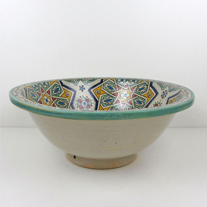 Oriental hand-painted ceramic washbasin Fes64
