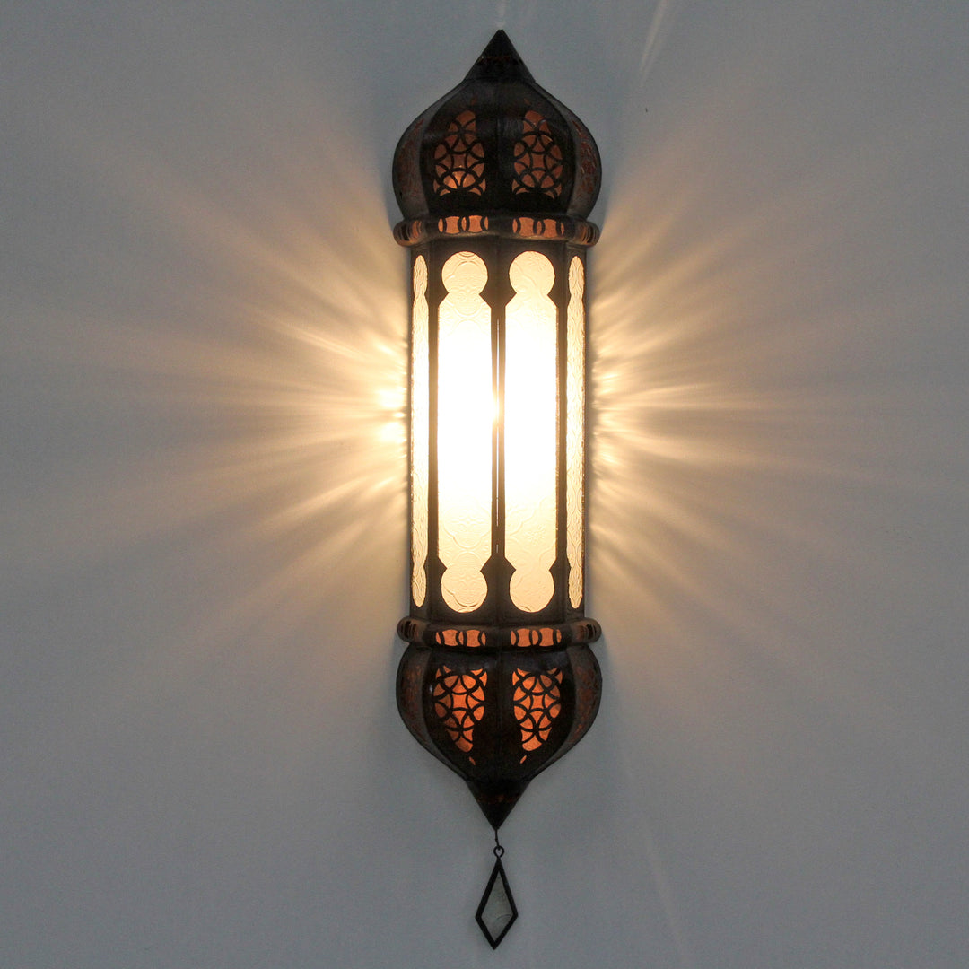 Moroccan wall lamp Ruya White