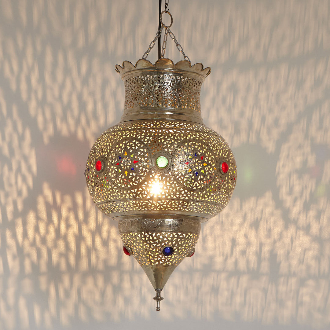 Orientalische Silberlampe Lubanah