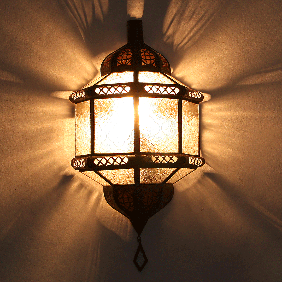Wandlampe aus Marokko Trombi Weiß