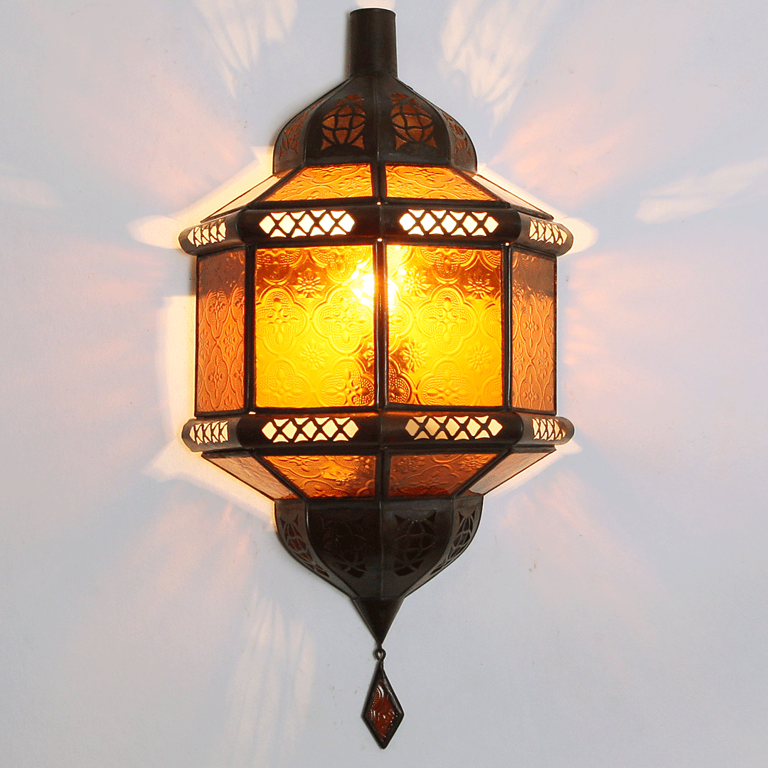 Wandlamp uit Marokko Trombi Geel