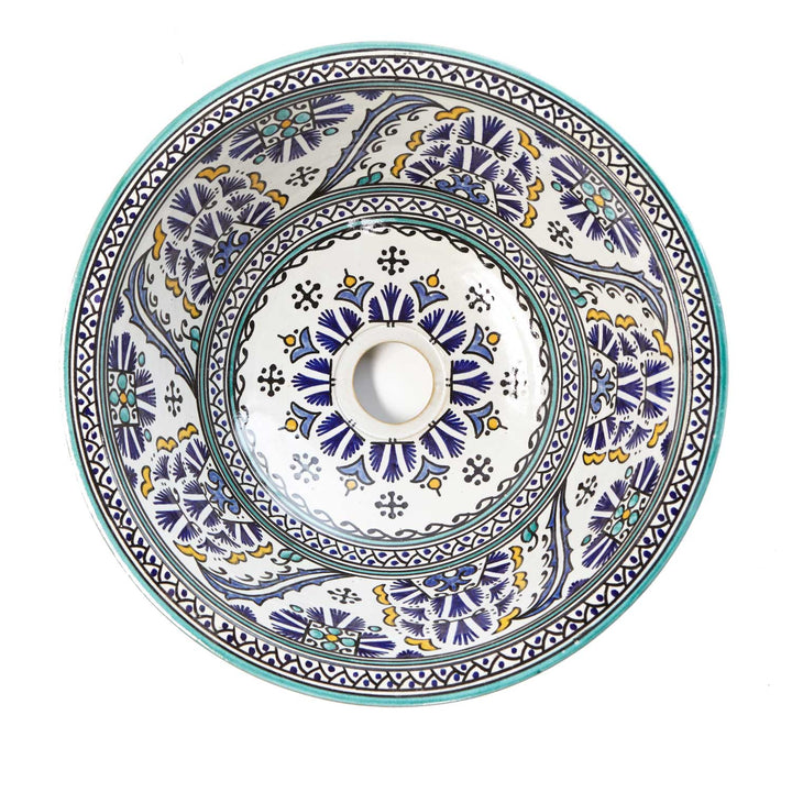Orientalisches-Handbemaltes-Keramik-Waschbecken Fes88