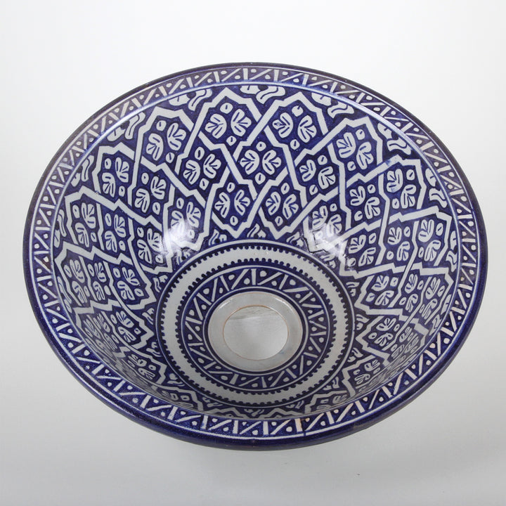 Orientalisches handbemaltes Keramik Waschbecken Fes118