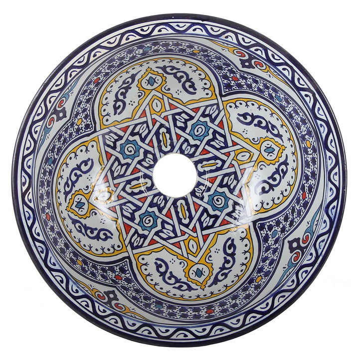 Oosterse handbeschilderde keramische spoelbak Fes119