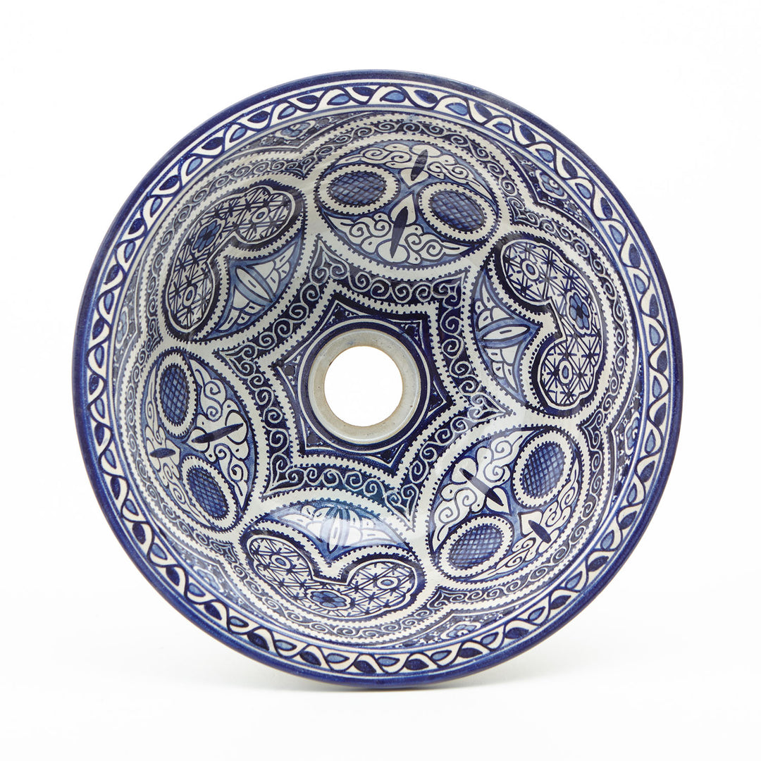 Orientalisches-Handbemaltes-Keramik-Waschbecken Fes69
