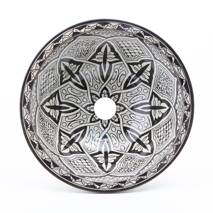 Orientalisches Handbemaltes Keramik-Waschbecken Fes76