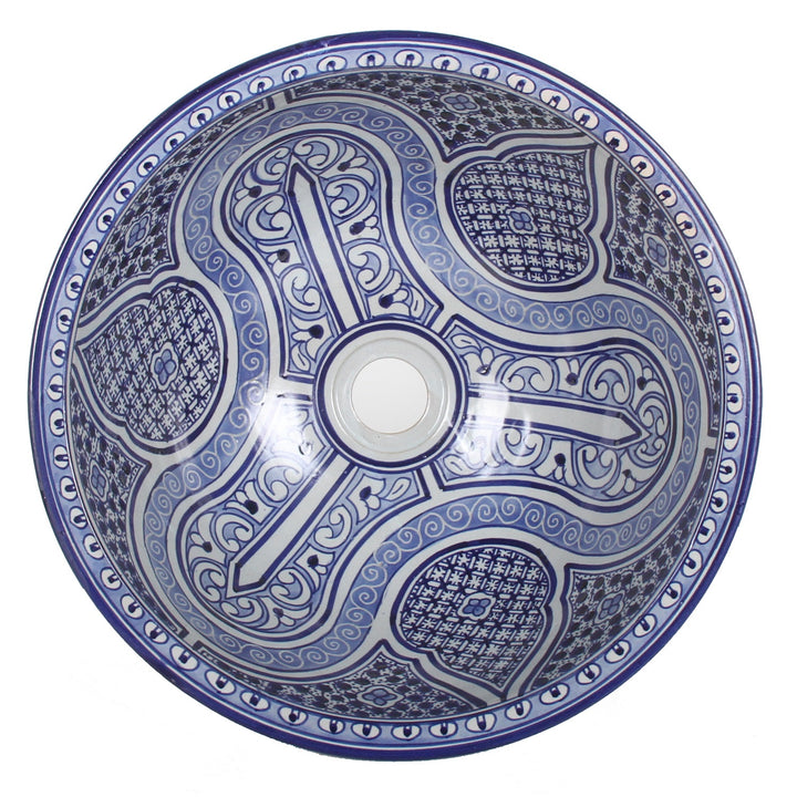 Orientalisches Handbemaltes Keramik Waschbecken Fes100