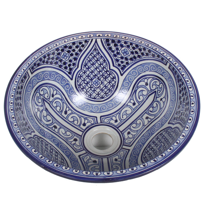 Oriental Hand Painted Ceramic Wash Basin Fes100