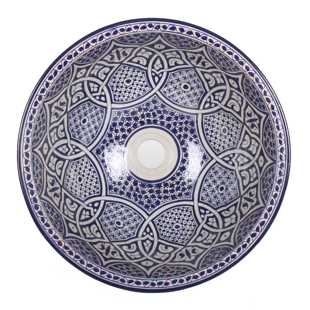 Orientalisches Handbemaltes Keramik Waschbecken Fes103