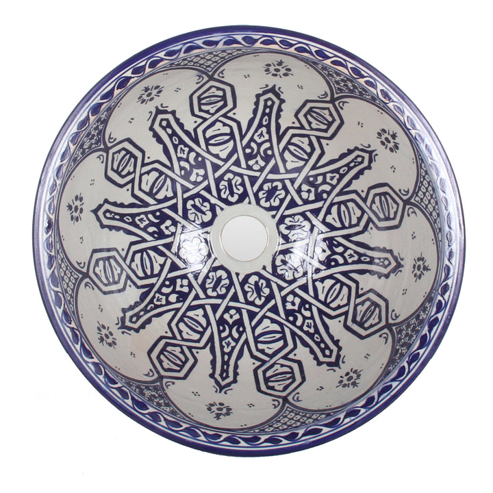 Orientalisches Handbemaltes Keramik Waschbecken Fes105