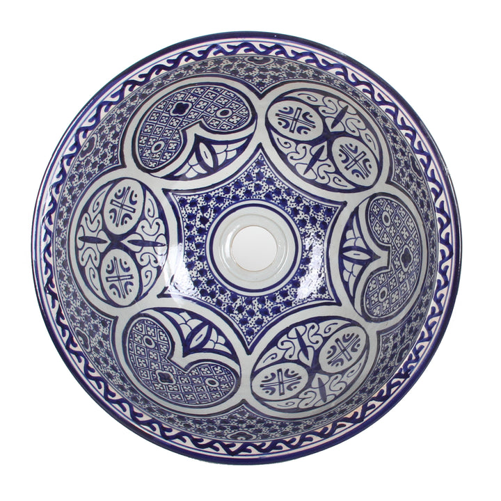 Orientalisches Handbemaltes Keramik Waschbecken Fes108