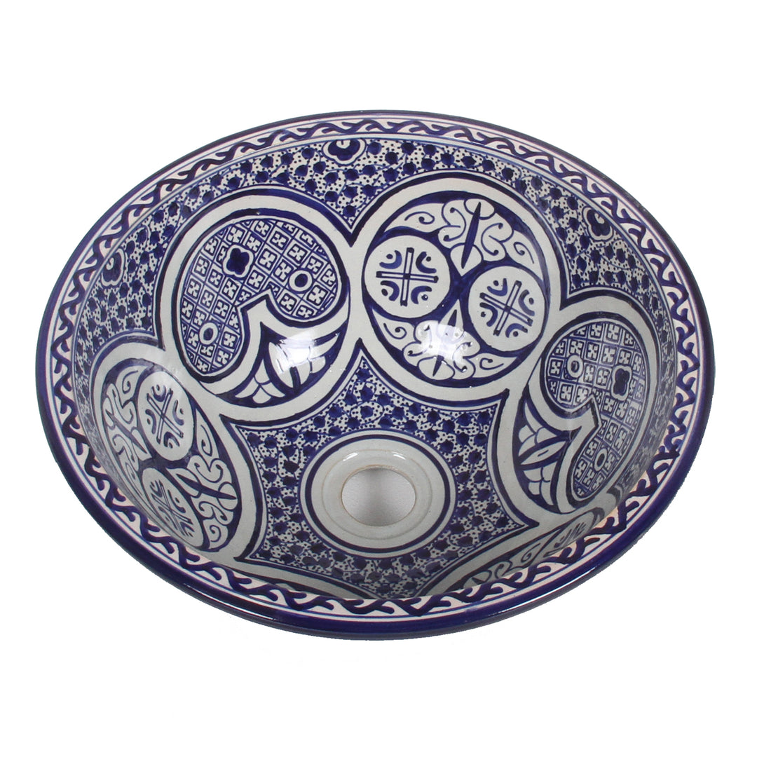 Oriental Hand Painted Ceramic Wash Basin Fes108